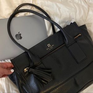 Black Kate spade work tote